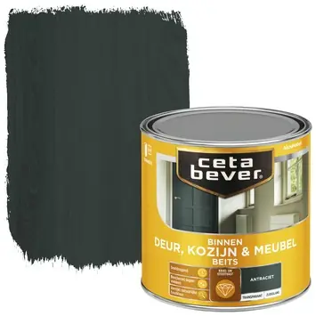 CetaBever Deur, Kozijn & Meubelbeits zijdeglans transparant antraciet 250 ml