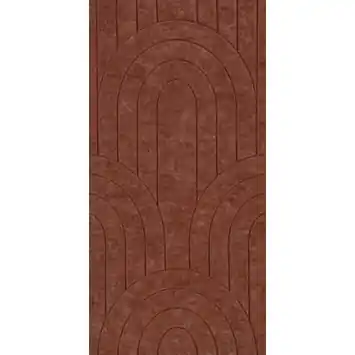 Viltpaneel gebogen lijnen terra 60x30 cm 4 stuks