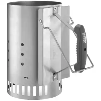 Weber brikettenstarter staal zilver 20,5 x 32 cm