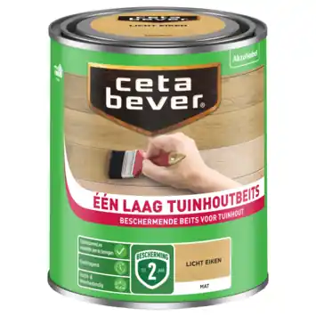 CetaBever Één Laag Tuinhoutbeits licht eiken 750 ml