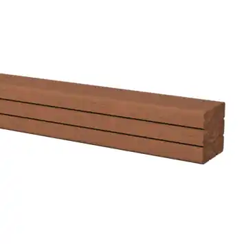 Tuinpaal vierkant Azobé hardhout geschaafd 6,5 x 6,5 x 270 cm