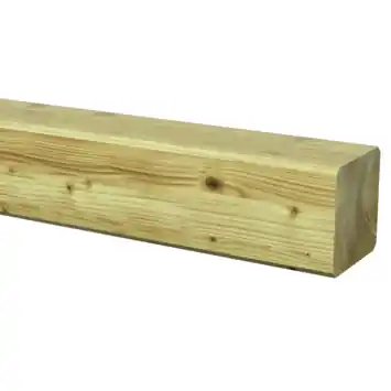 Tuinpaal vierkant grenen hout geschaafd 8,8 x 8,8 x 270 cm