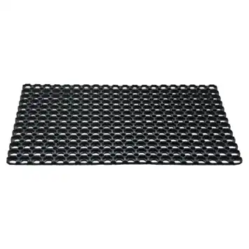 Deurmat zwart rubber 50 x 80 cm