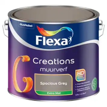 Flexa Creations muurverf extra mat spacious grey 2,5 liter