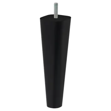Duraline meubelpoot vierkant/rond zwart 18 cm