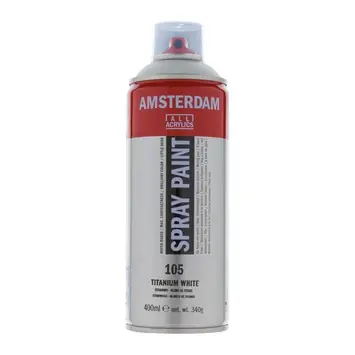 Amsterdam verf acrylverfspray titaanwit 400ml