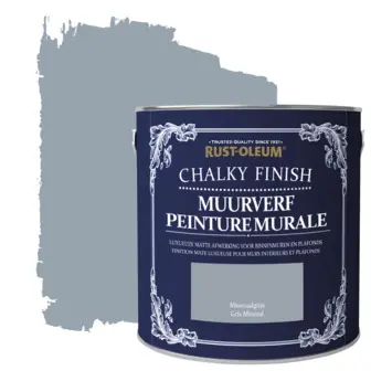 Rust-oleum chalky finish muurverf krijtmat mineraalgrijs 2,5 liter
