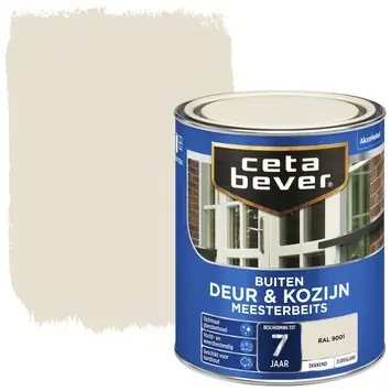 CetaBever Meesterbeits Deur & Kozijn zijdeglans dekkend RAL 9001 crème wit 750 ml