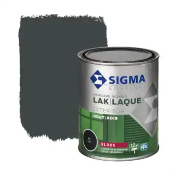 Sigma Exterieur buitenlak hoogglans RAL 7021 zwartgrijs 750 ml