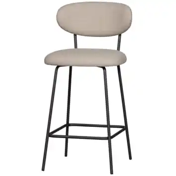 WOOOD barstoel Kjeld naturel geweven polyester stof