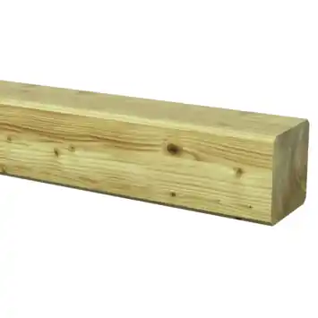 Tuinpaal vierkant grenen hout geschaafd 8,8 x 8,8 x 180 cm