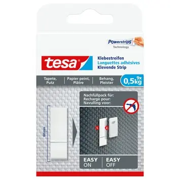 Tesa Klevende Strips voor Behang & Pleisterwerk 0,5 kg