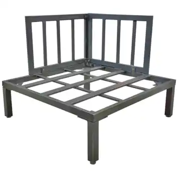 Caddo hoek palletframe Venda 80 cm zwart metaal
