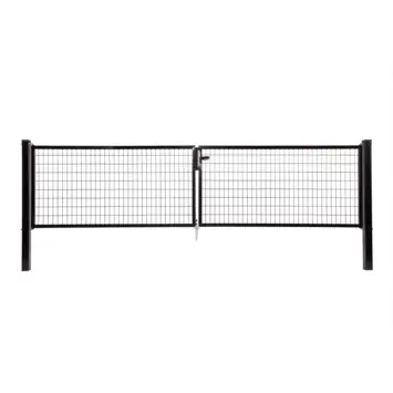 Giardino dubbele tuinpoort Napoli RAL 9005 zwart 100 x 400 cm (2 x 200 cm)