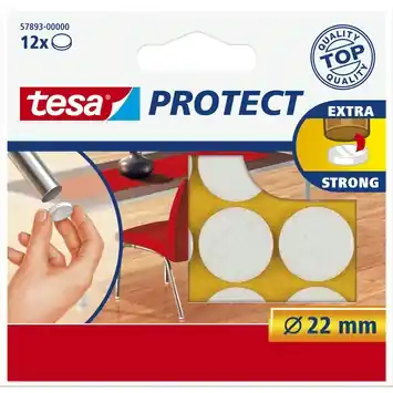 Tesa Protect vilt 22mm wit 12 stuks