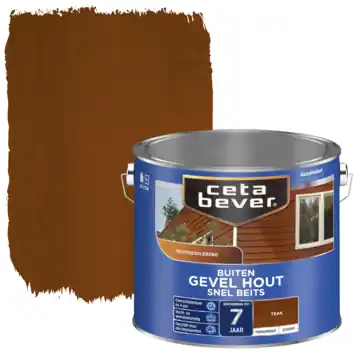 CetaBever Snelbeits Gevel & Kozijn zijdemat transparant teak 2,5 liter