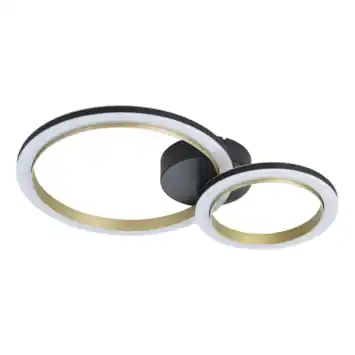 Eglo plafondlamp Calliera LED zwart-messing 12W