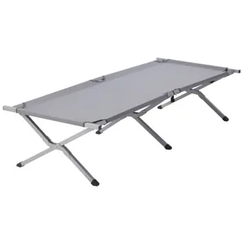 Vouwbed camping opvouwbaar 187 x 62,3 x 42,5 cm grijs
