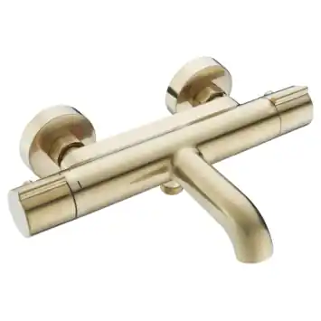 Atlantic thermostatische badkraan Colin goud 15 cm