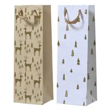 Decoris giftbag papier diverse kerst patronen