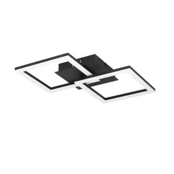 EGLO LED plafondlamp RGBIC met kleurenfunctie, zwart
