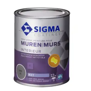 Sigma muurverf reinigbaar 1 liter