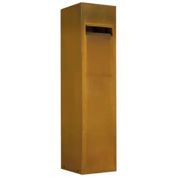Brievenbus modern staand cortenstaal 121 x 31 x 31 cm