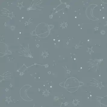 Vliesbehang Cosmos blauw (dessin 139735)
