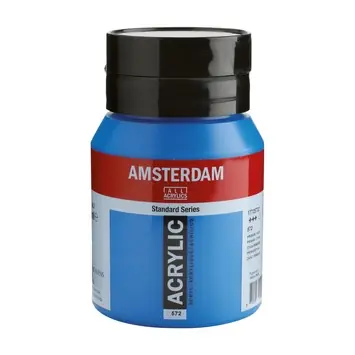 Amsterdam verf acrylverf primaircyaan flacon 500ml