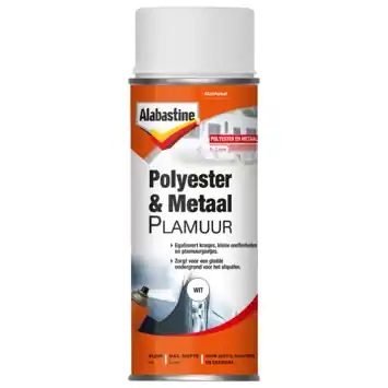 Alabastine polyester en metaal plamuur wit 400 ml
