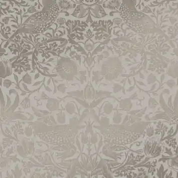 Vliesbehang William Morris at Home Strawberry Thief Fibrous Naturel (dessin 124238)