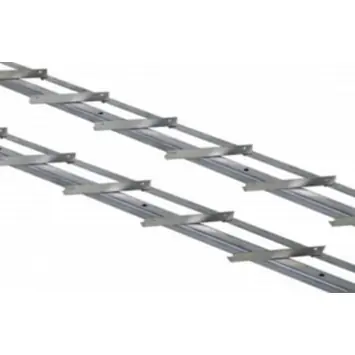Draaibare lamelgeleider RVS 165 cm 2 stuks