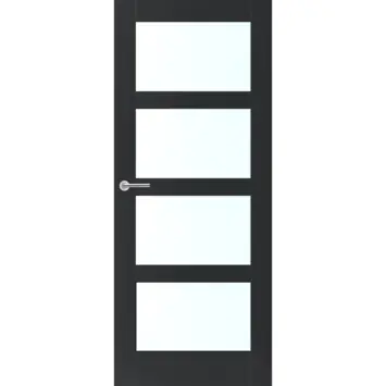 Deur Hilde blank glas zwart stomp 93 x 231,5 cm