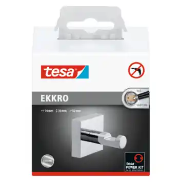 Tesa Ekkro handdoekhaak verchroomd
