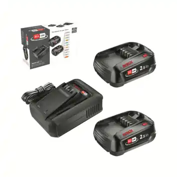 Bosch 18V startset 2x 2.5Ah accu + snellader