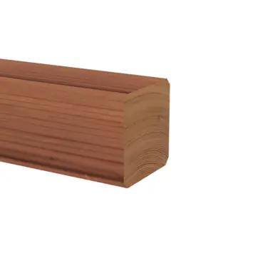 Tuinpaal vierkant bruin geïmpregneerd grenenhout geschaafd 6,8 x 6,8 x 240 cm