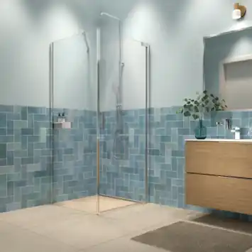 Sealskin Inc. Draaideur en zijwand 90x90x200 cm met douchemand, 8 mm helder veiligheidsglas met antikalklaag Zilver hoogglans