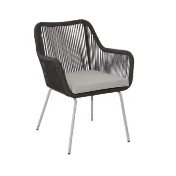 Tuinstoel Elin bruin/beige staal