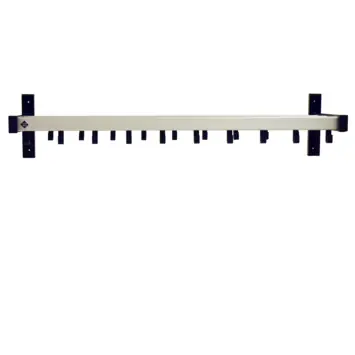 Vepa Bins Pro-line wandkapstok met 19 haken - grijs / zwart