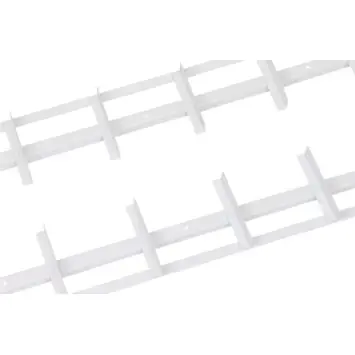 Draaibare lamelgeleider wit RVS 220 cm 2 stuks
