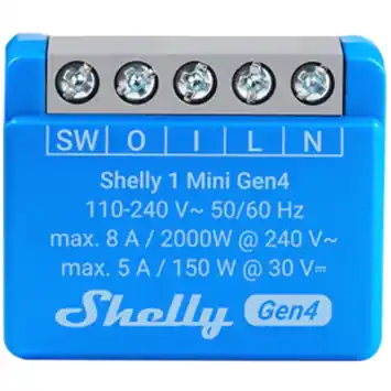 Shelly 1 Mini Gen4 slimme schakelaar WiFi
