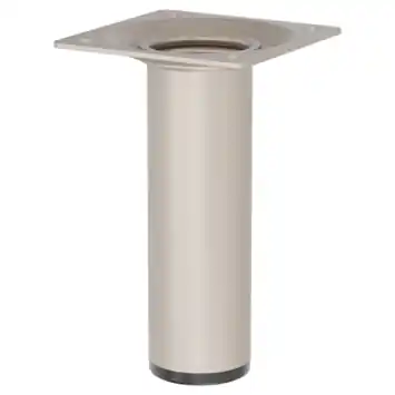 Duraline meubelpoot rond zand / beige staal Ø3x10 cm