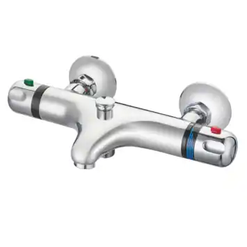 Atlantic thermostatische badkraan Diane met omstelling chroom 15cm
