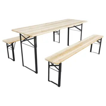 Biertafel 180 x 60 cm inclusief 2 banken