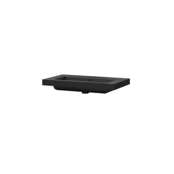 Tiger opbouw wastafel T-line Quadro mat zwart polybeton 80 cm