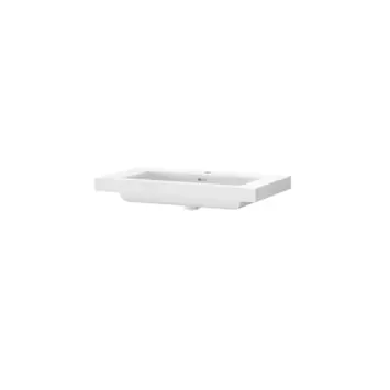 Tiger opbouw wastafel T-line Quadro mat wit polybeton 80 cm