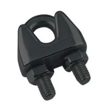 Staaldraad klem 8mm RVS Zwart