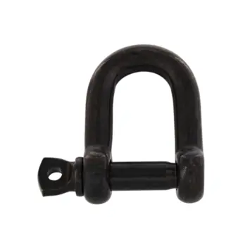 D-sluiting 6mm RVS Zwart