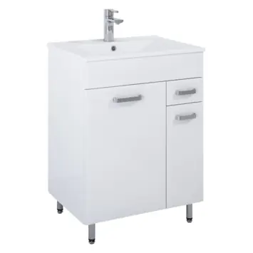 Atlantic badmeubelset Emin 60 cm wit met wastafel Kyra