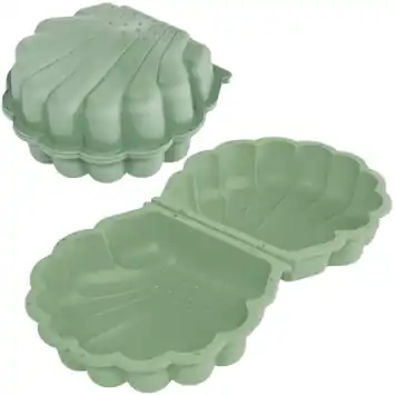 Summertime schelp zandbak kunststof groen 89 x 79 x 18 cm